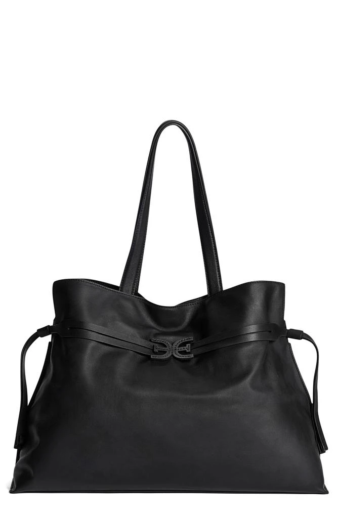 Sam Edelman Large Poppy Drawstring Leather Crossbody Bag