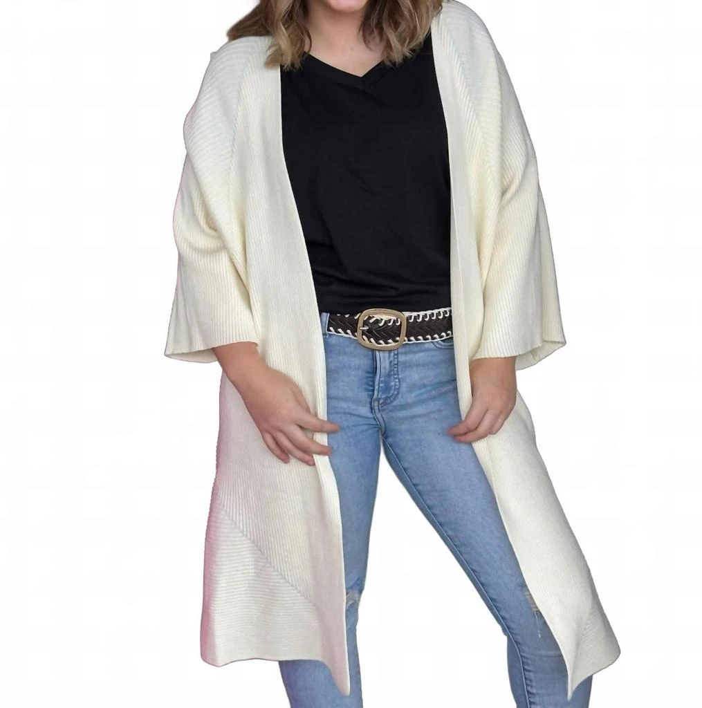 Heathmoor Knit Cardigan Sweater In Cream