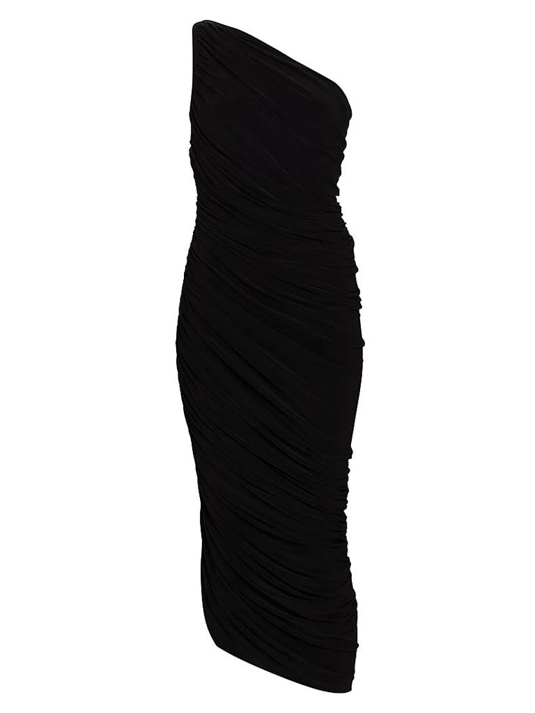 Norma Kamali Diana Ruched One-Shoulder Gown 1