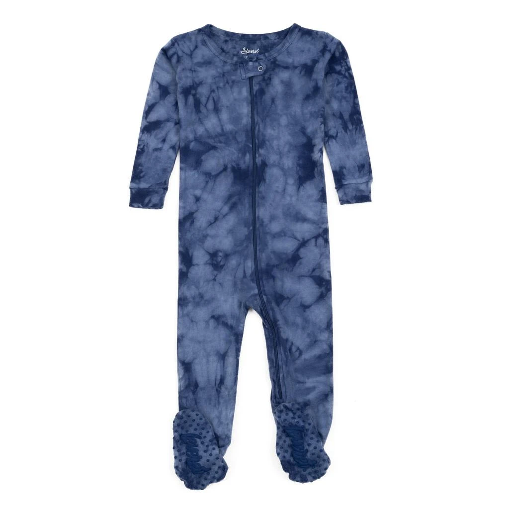 Leveret Kids Footed Cotton Pajamas Tie Dye Boys 2