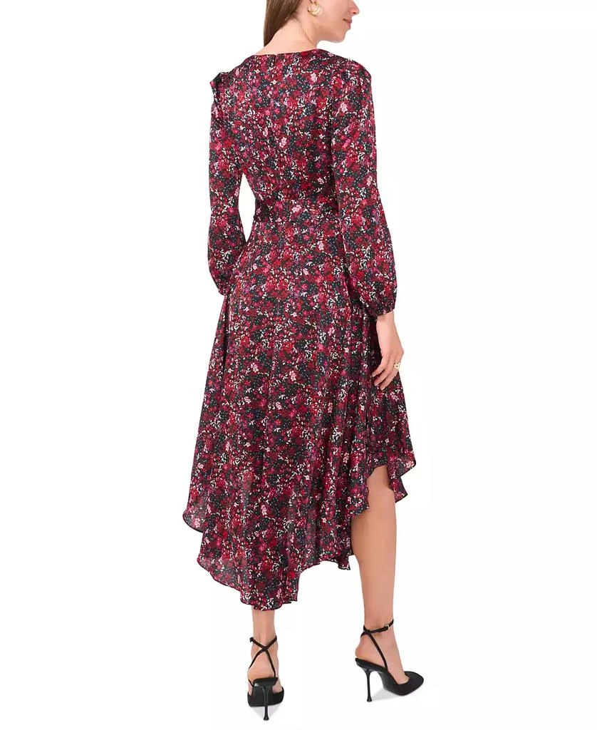Vince Camuto Women's Printed V-Neck Asymmetrical-Hem Maxi Dress 2