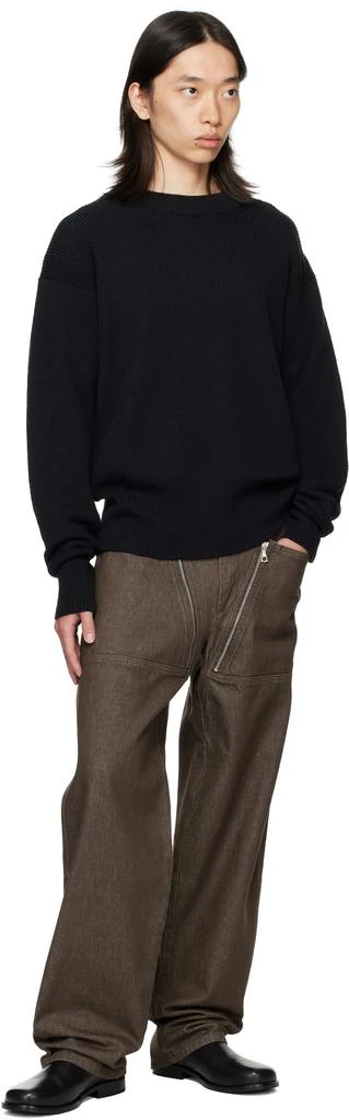 Dries Van Noten Brown Paneled Jeans 4
