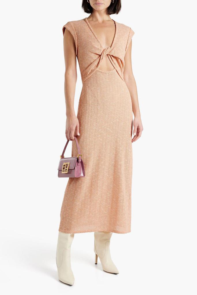Derek Lam Barbara cutout twisted cotton-blend midi dress