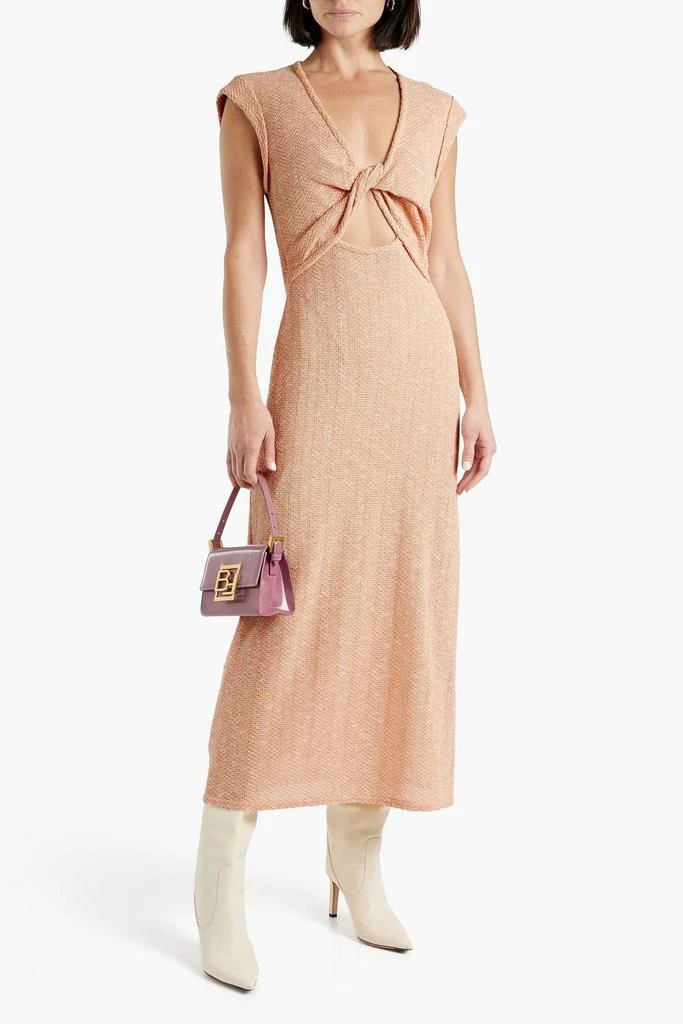 Derek Lam Barbara cutout twisted cotton-blend midi dress 2