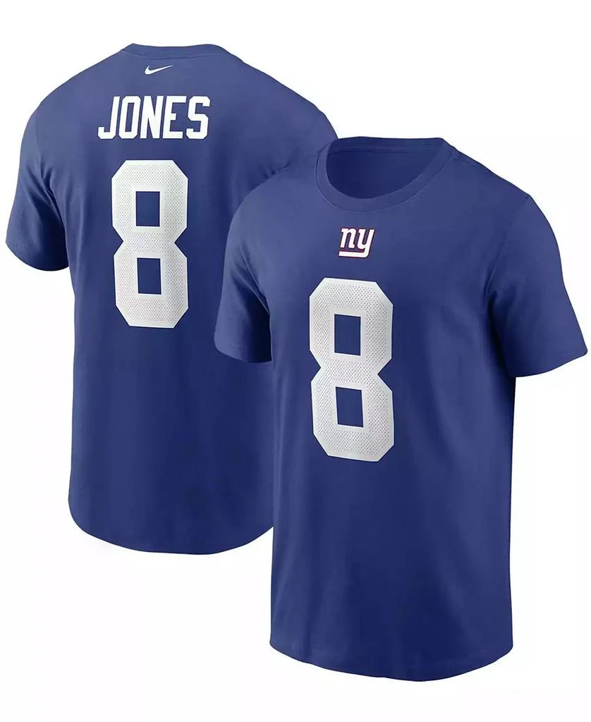 NIKE Men's Daniel Jones Royal New York Giants Name and Number T-shirt 1