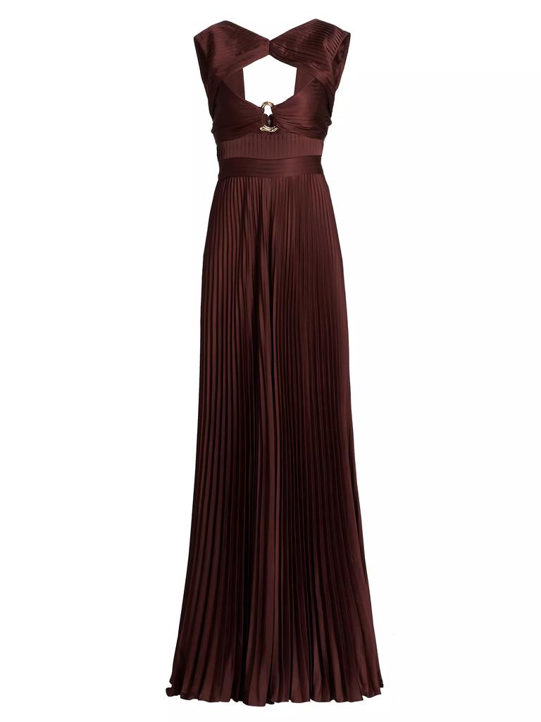 AMUR Rosalynn Charmeuse Pleated Jumpsuit