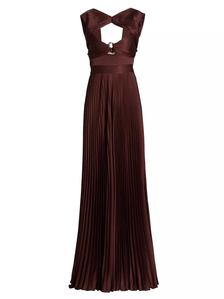 AMUR Rosalynn Charmeuse Pleated Jumpsuit 1