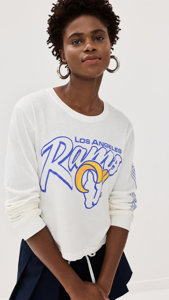 Junk Food Rams Touchdown Long Sleeve Crop Tee