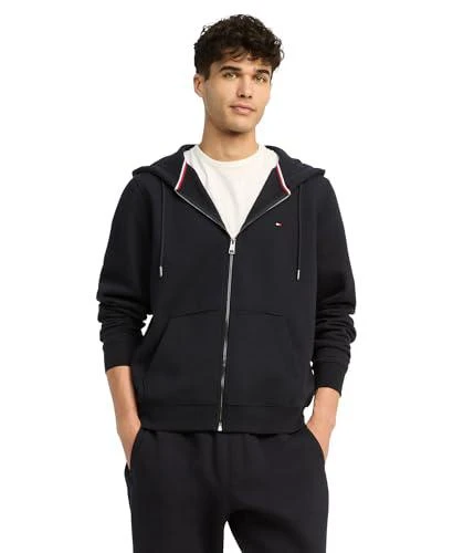 Tommy Hilfiger Tommy Hilfiger Men's Medium Weight Fleece Full Zip Up Hoodie