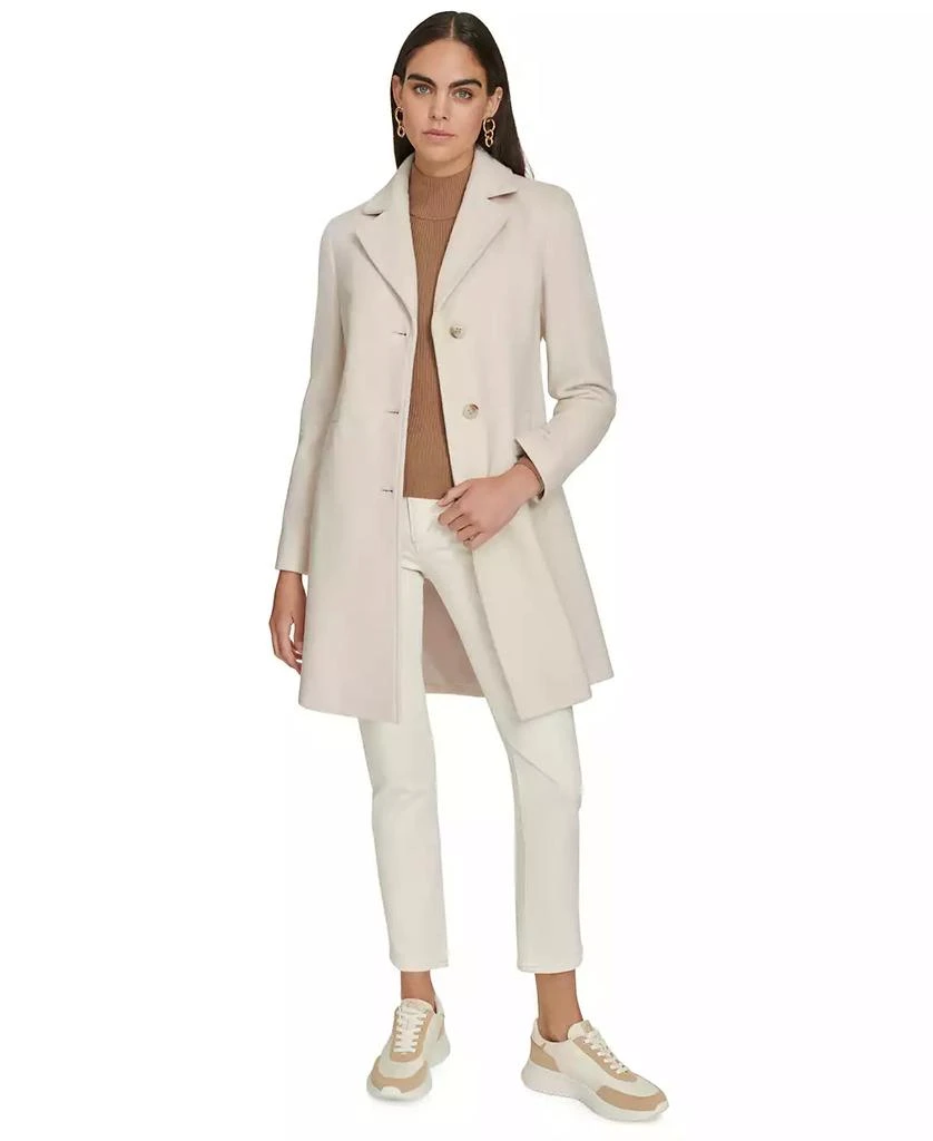 Calvin Klein Womens Single-Breasted Wool Blend Coat 5
