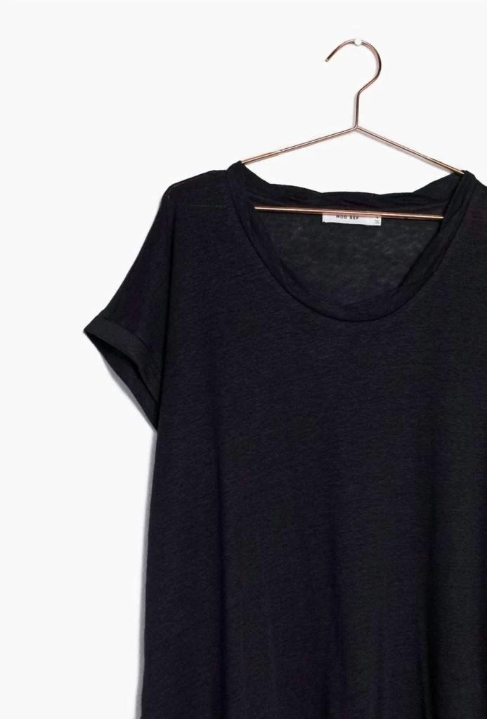 MOD REF Women's Linen Knit Top In Black 2