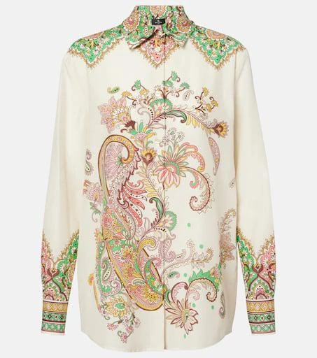ETRO Printed cotton and silk shirt 1