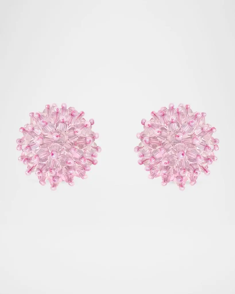 Oscar de la Renta Beaded Cluster Stud Earrings