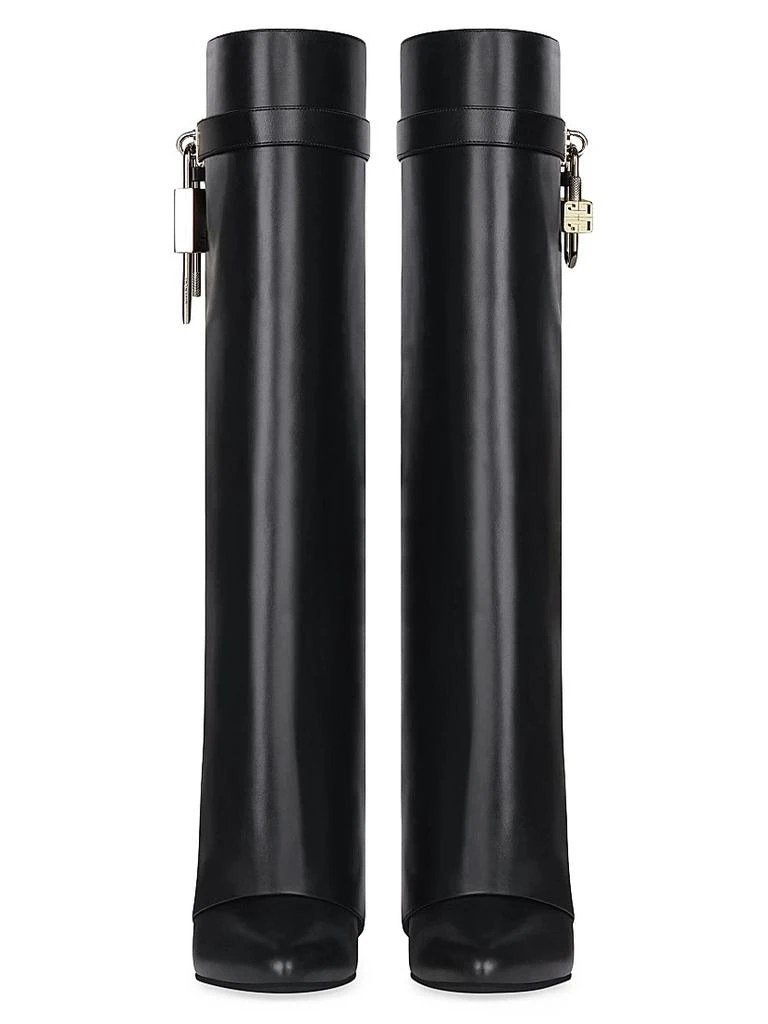 Givenchy Shark Lock Leather Boots with Wide Calf 6