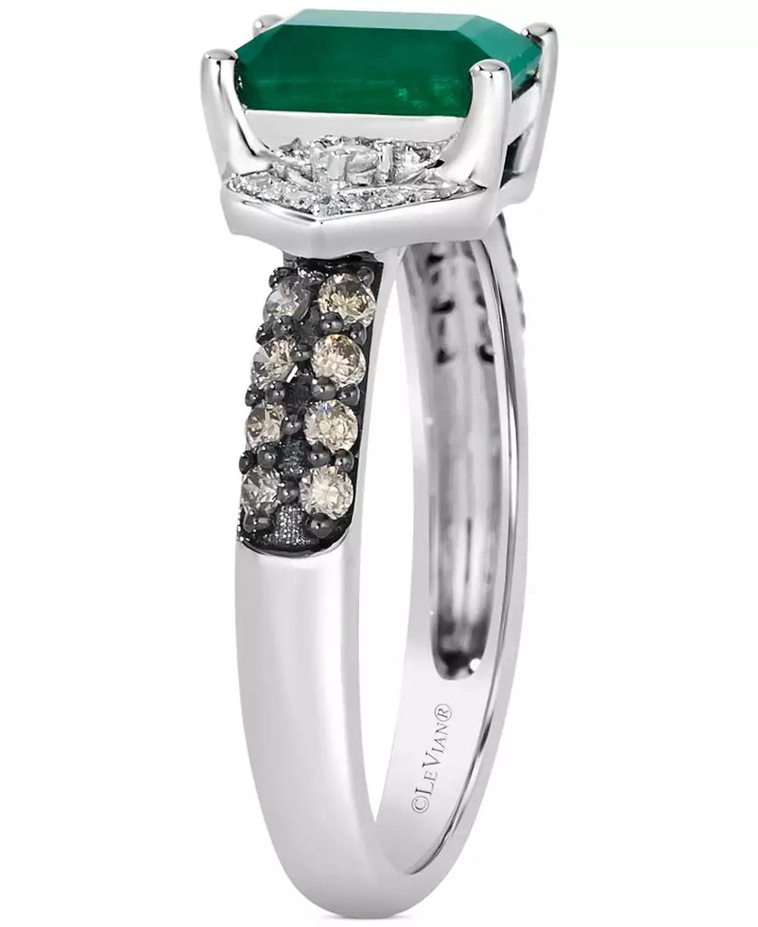 Le Vian Emerald (1 ct. t.w.), Vanilla Diamond (1/10 ct. t.w.) & Chocolate Diamond (1/4 ct. t.w.) Ring in 14k White Gold 3