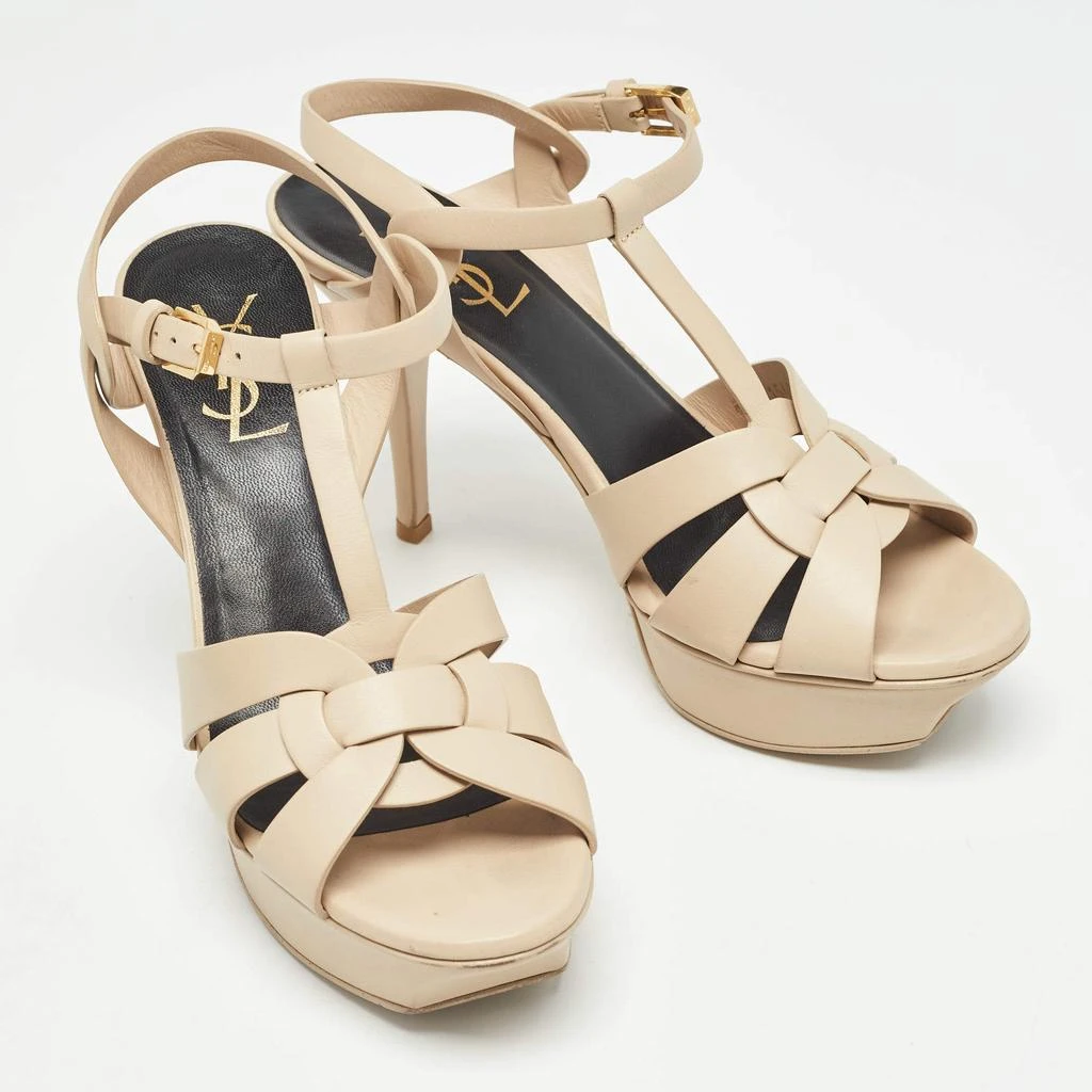 Yves Saint Laurent Saint Laurent Beige Leather Tribute Sandals Size 38 4