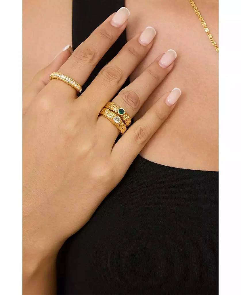 Classicharms Sylvie Cubic Zirconia Molten Stackable Ring 6