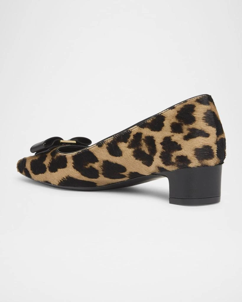Salvatore Ferragamo Rirri Leopard Bow Ballerina Pumps 2