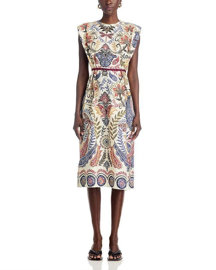 Farm Rio Boho Glam Off White Midi Dress 7