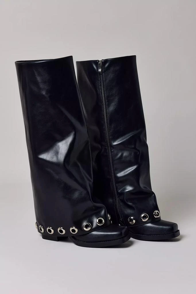 Azalea Wang Azalea Wang Elliot Grommet Fold-Over Boot 1