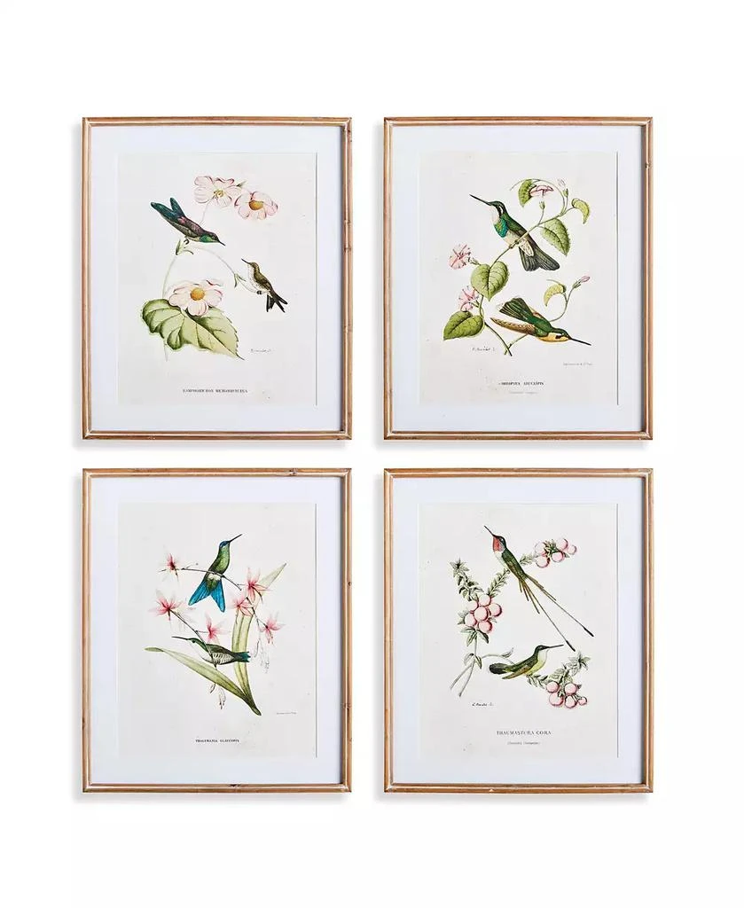 Napa Home
Garden 22.75"W x 1"D x 27.5"H Hummingbirds With Blush Blooms Framed Wall Art Set of 4