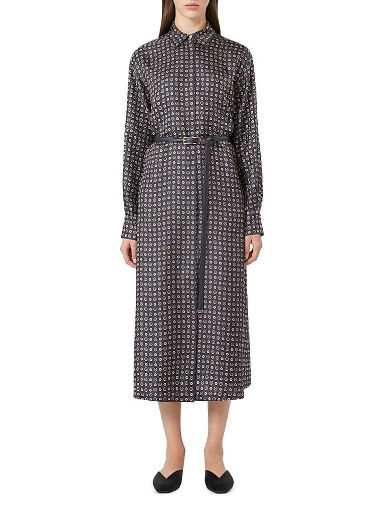 Max Mara Printed Silk Shirt Dress 2