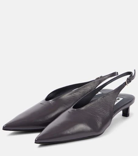 Jil Sander Leather slingback pumps 4