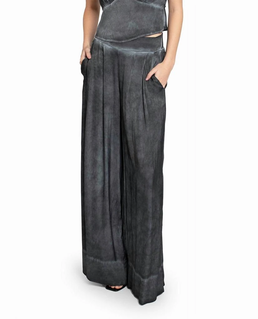 Nicole Miller Garment Dyed Silk Wide Leg Pant 3