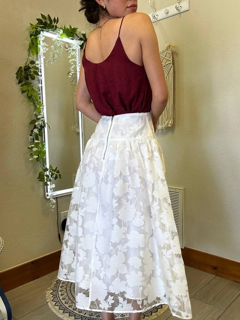 Blu Pepper Blu Pepper - Floral Organza Midi Skirt 4