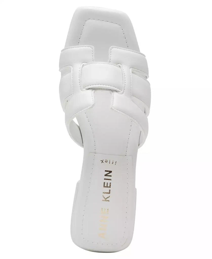 Anne Klein Women's Loyal Square Toe Slide Flat Sandals 4