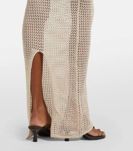 Bananhot Hilsa open-knit lamé beach cover-up 6