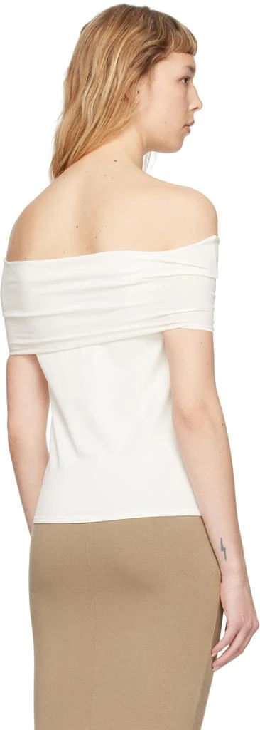 Quira SSENSE Exclusive Off-White Foldover Neck Blouse 3