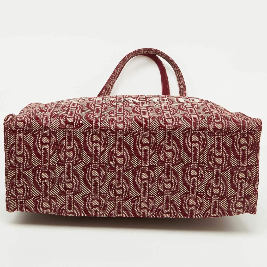 Coach Coach Burgundy/Beige Canvas Rexy Dinosaur Print Shopper Tote 6