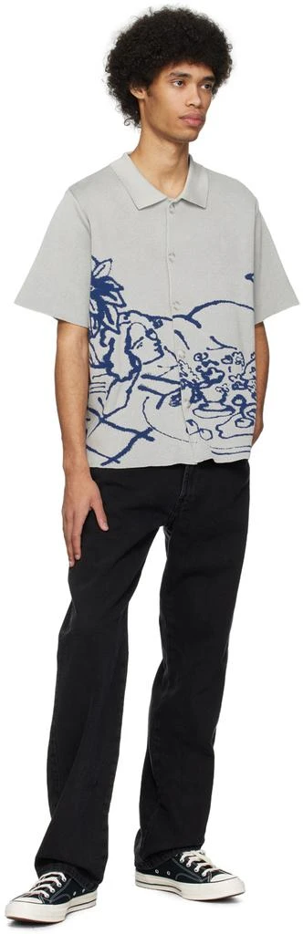 Carne Bollente Gray & Navy Tits Time Shirt 4