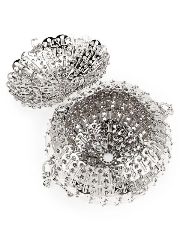 Paco Rabanne 1969 Ball Chainmail Brass Convertible Clutch 3