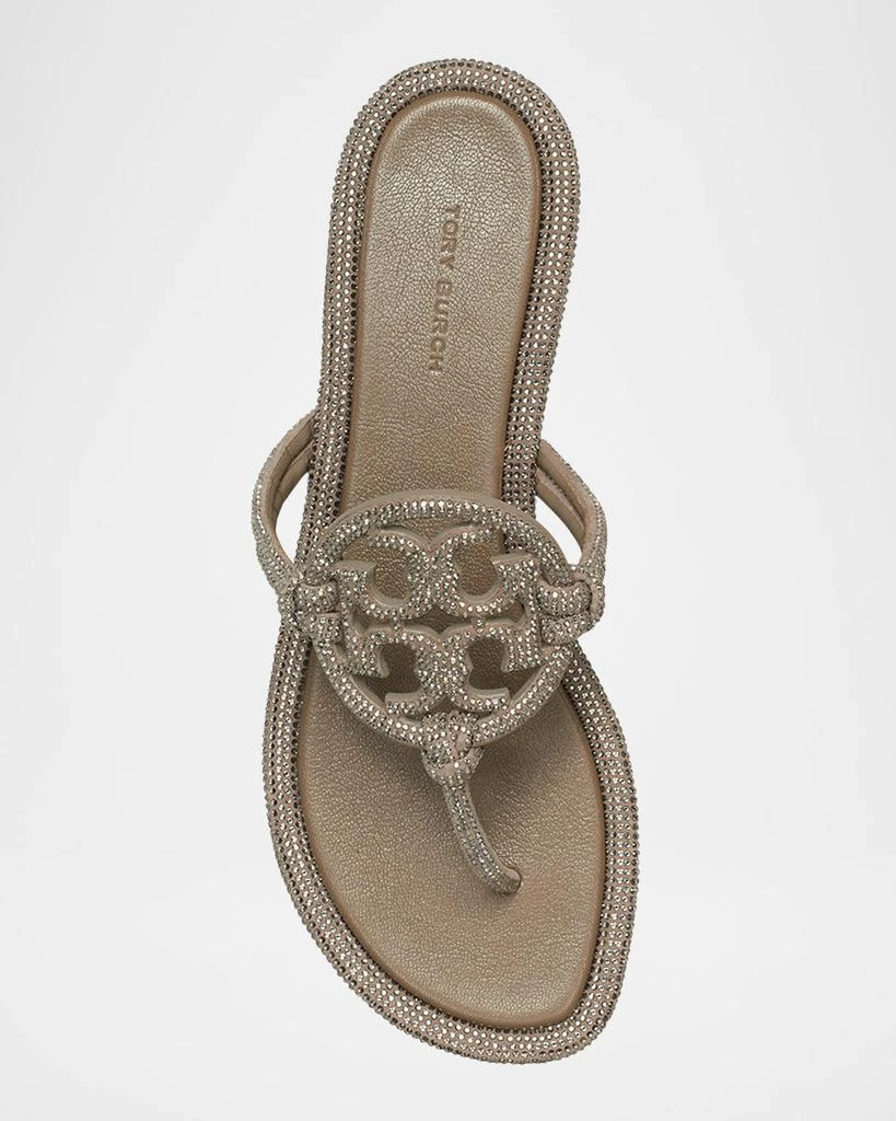 Tory Burch Miller Pave Logo Thong Sandals 5