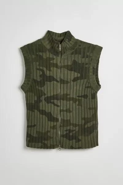 Jaded London Jaded London Camo Polar Knit Vest 2