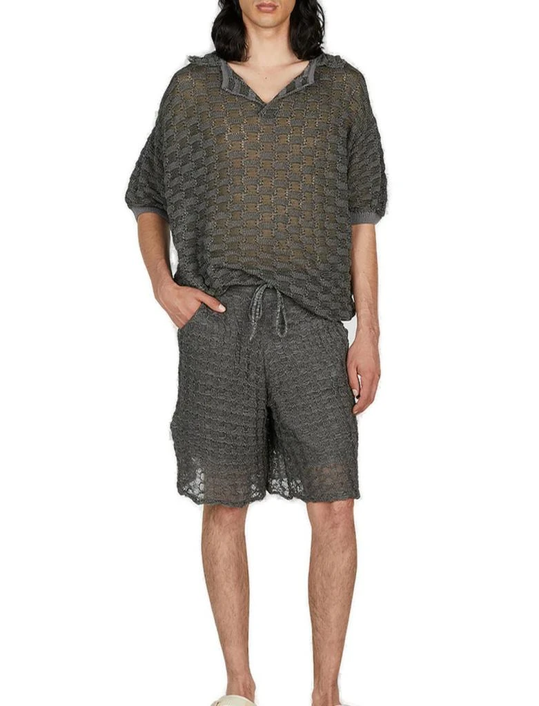 Isa Boulder Isa Boulder Basket Weave Knitted Polo Shirt 4