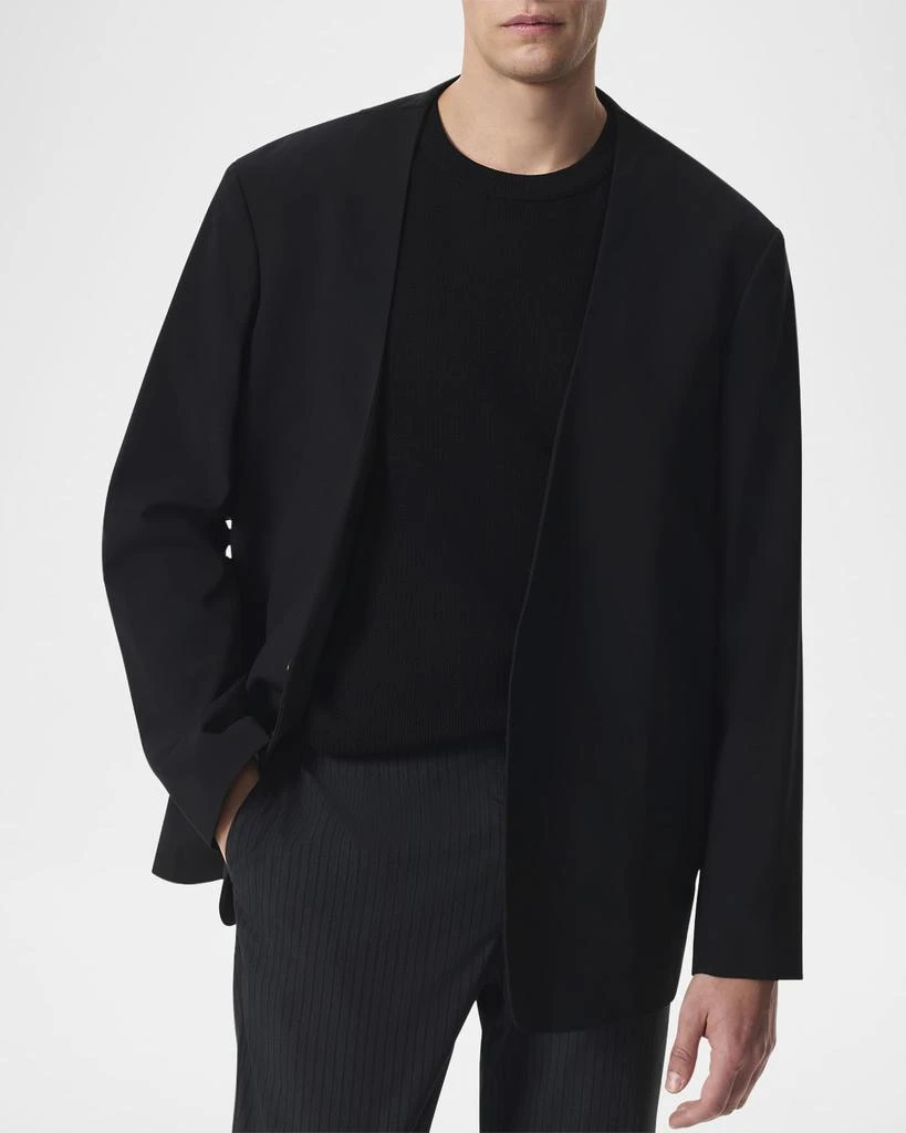Rag & Bone Men's Collarless Ripstop Wool Blazer 2