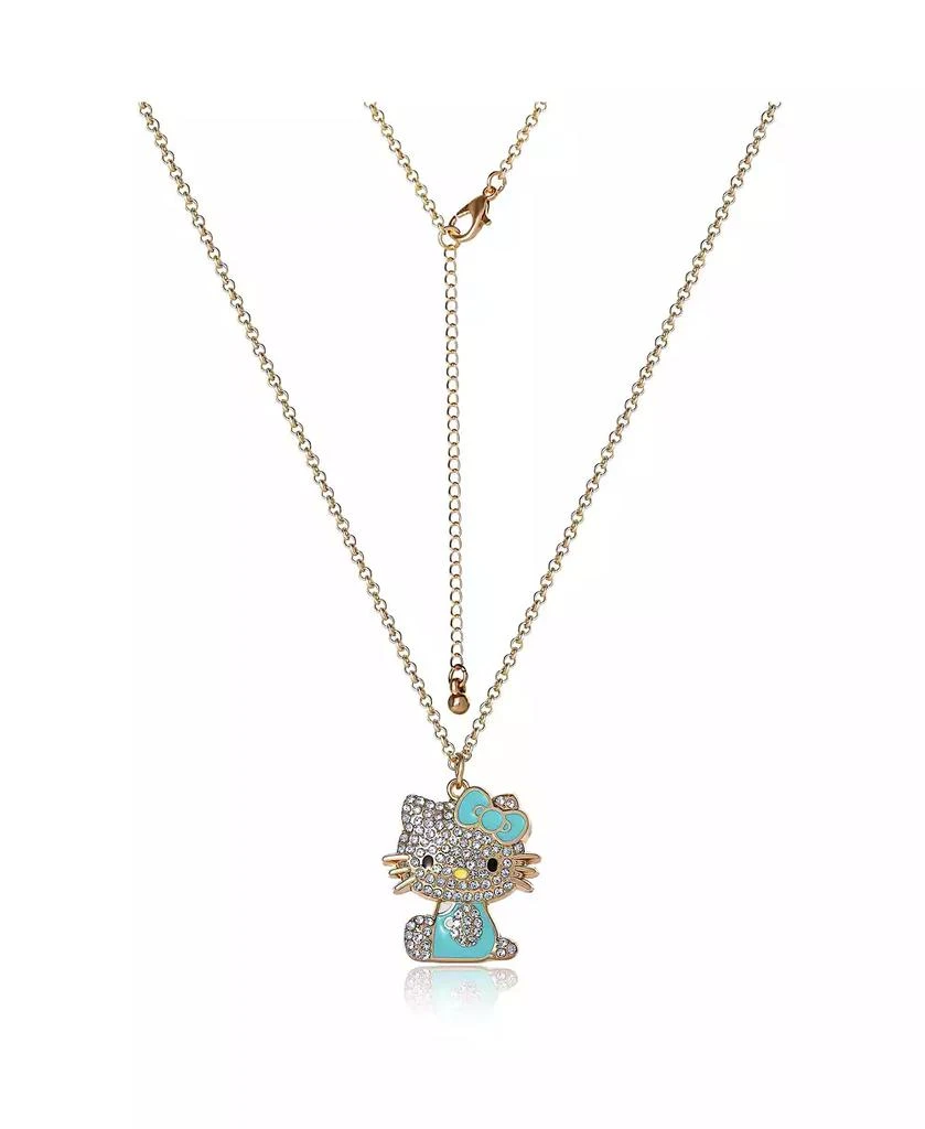 Hello Kitty Sanrio Crystal Pendant Necklace - Gold-Tone with Colorful Enamel Accents 4