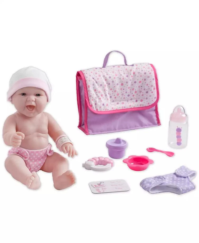 JC TOYS La Newborn 13" Smiling Baby Doll 10 Pcs Diaper Bag Gift Set 5