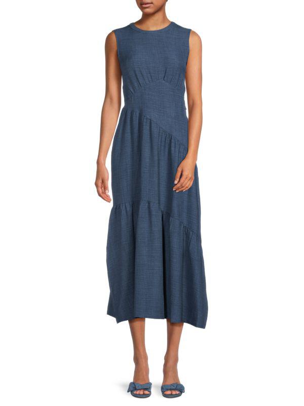 DKNY Denim A-Line Midi-Dress