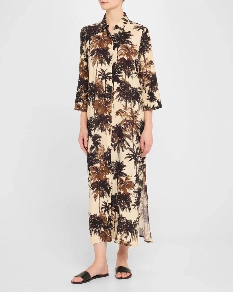 LENNY NIEMEYER Corumbau Shirt Dress With Slit In Black Brown