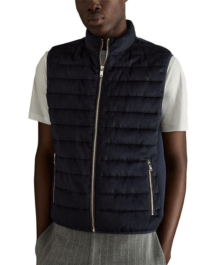 REISS Field Brushed Quilted Vest