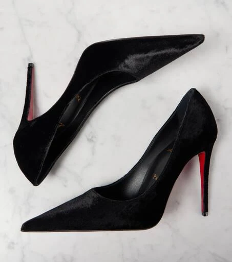 Christian Louboutin Kate Max 100 velvet pumps 5