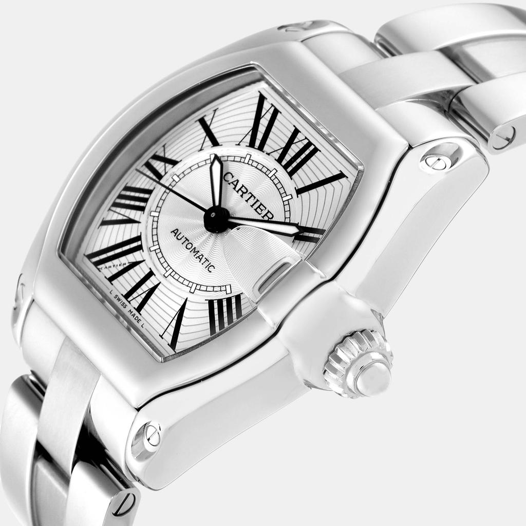 Cartier Cartier Roadster Large Silver Dial Steel Men's Watch 38 mm