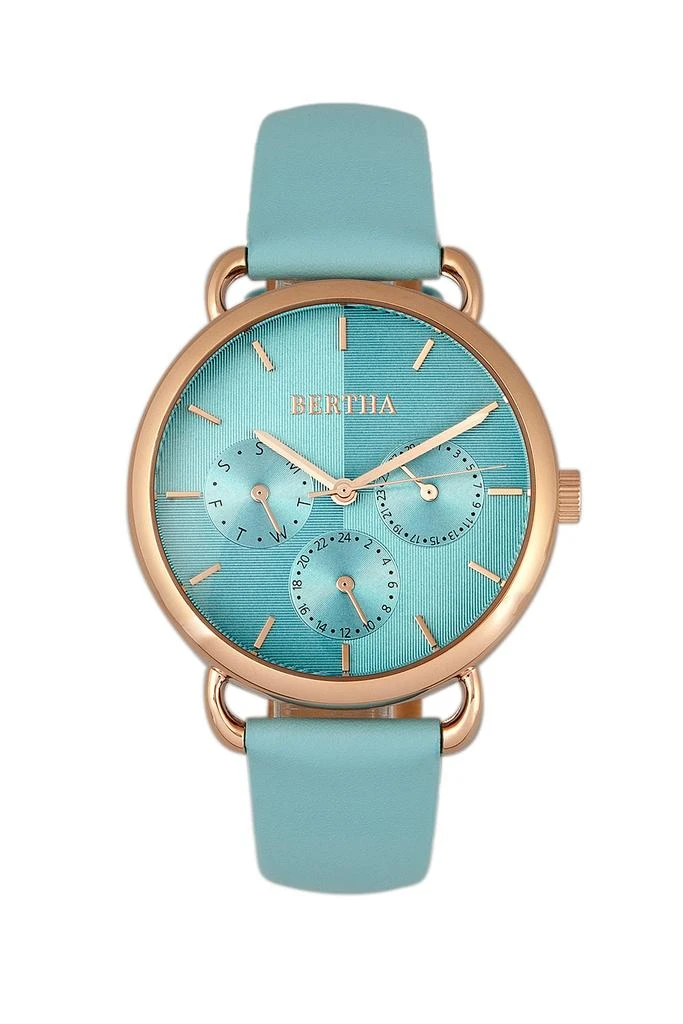 BERTHA Gwen Leather-Band Watch with Day & Date 1