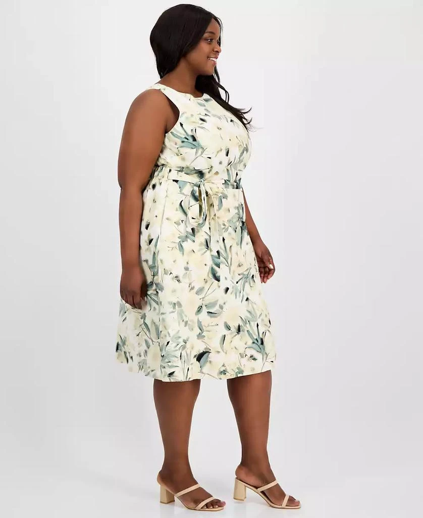 Plus Size Floral-Print Linen-Blend Fit & Flare Dress  On Sale Now with Up  to 71% Off | Discover Exclusive Deals & Savings at BeyondStyle  Authentic  Anne Klein dress|women's fashion|dresses with