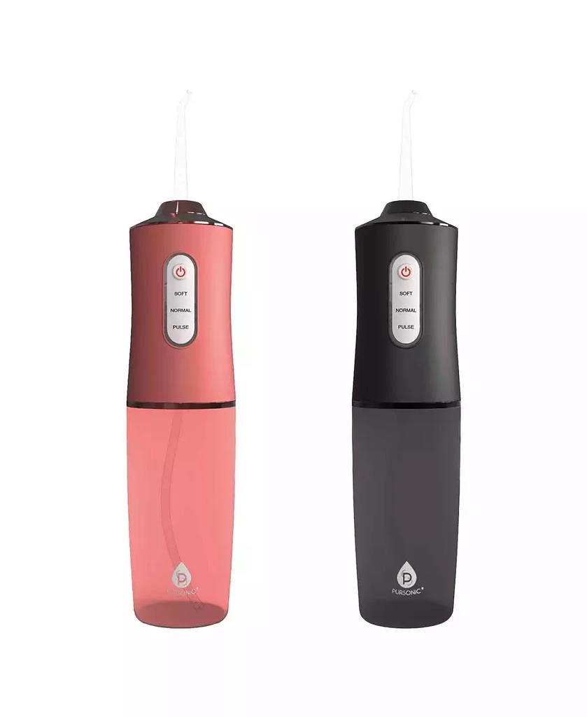 PURSONIC Him s and Her s – USB Rechargeable Water Flossers (Black 
Pink)