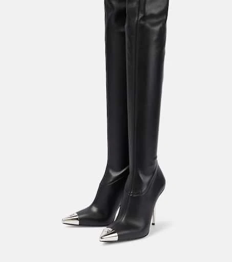 David Koma Faux leather over-the-knee boots 5